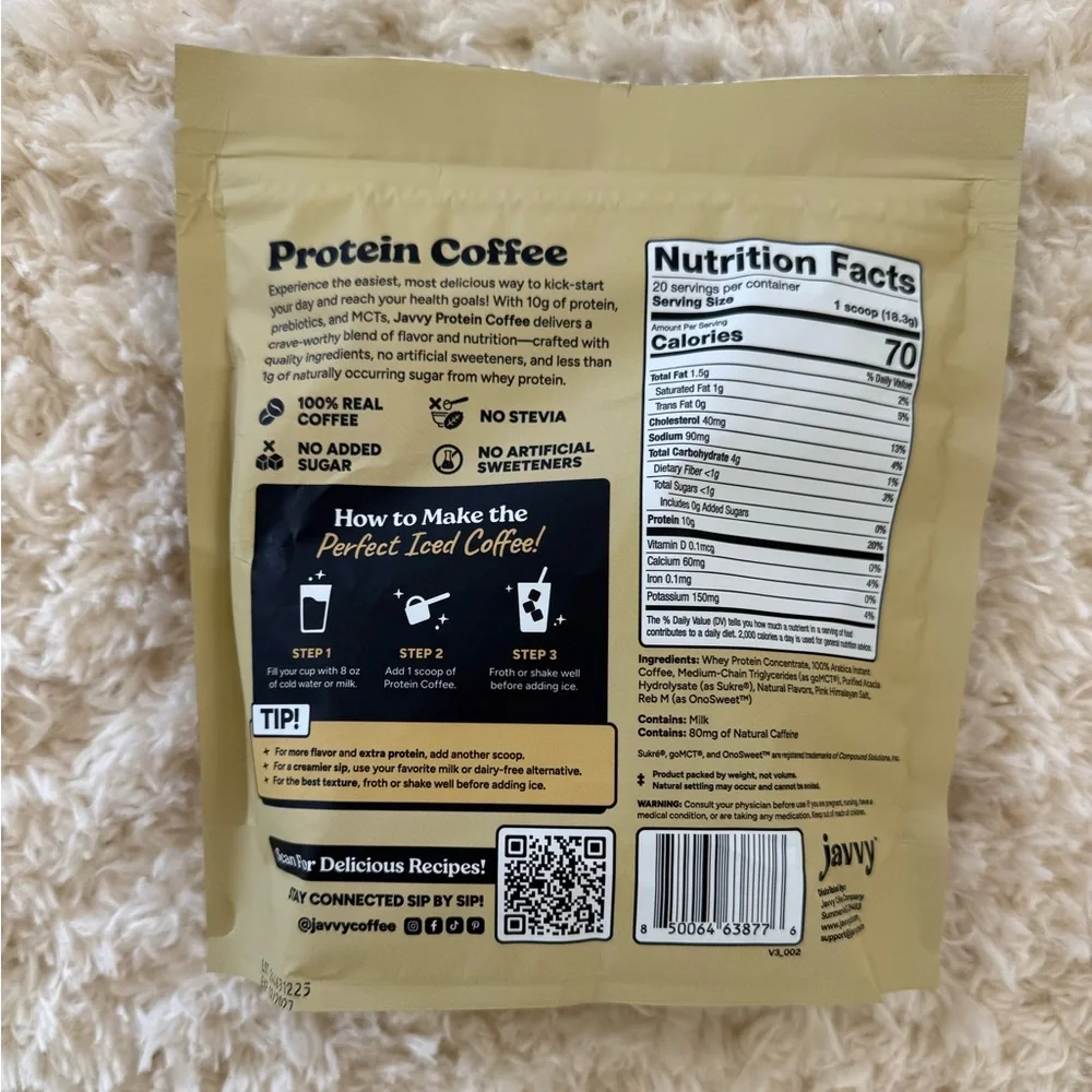 Unopened Javvy protein coffee cookie dough flavor - Picture 2 of 2